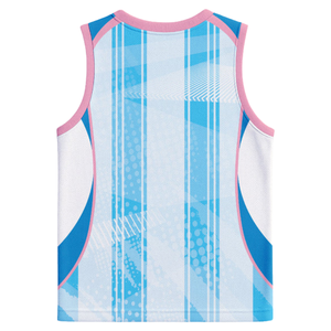 Custom <b>Men's</b> Summer Basketball Jersey Set Sleeveless Tank <b>Top</b> Shorts Sublimation Printed Quick Dry Breathable Polyester <b>Mesh</b> - Product Image 4