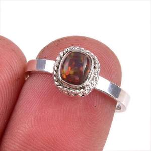 Natural Ethiopian <b>Opal</b> <b>Ring</b> 925 Sterling Silver Gemstone <b>Ring</b> Gift For Women & Girls Anniversary Gift For Her - Product Image 3
