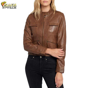 Vestes en cuir pour femmes 2022 automne hiver vestes en cuir d'extérieur manteaux pour femmes - Product Image 4