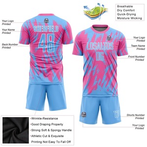 Personnalisé 100% Polyester Séchage Rapide Respirant Vente En Gros Maillot De Football Pas Cher Maillot De Football Ensemble Homme Maillot De Football - Product Image 4