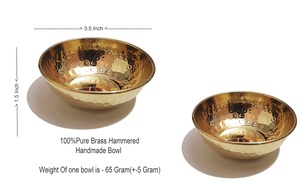 Bol en laiton martelé artisanal pour la décoration de la maison, service et usage Puja - Product Image 3