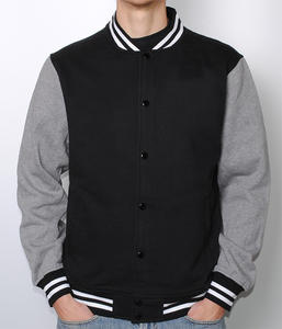 Blouson Bomber Letterman Hiver Personnalisé Unisexe Col Montant Logo Avant Laine Écologique Respirant Style Urbain - Product Image 1