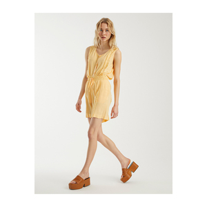 Women's Viscose Shorts <b>Elastic</b> Waist Tasseled Detail - Product Image 3