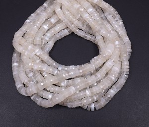 Màu trắng tự nhiên <span class=keywords><strong>Moonstone</strong></span> mặt heishi Lốp hình dạng lỏng đá quý hạt sợi chuỗi 6-7 mét <span class=keywords><strong>Moonstone</strong></span> hạt đối với trang sức làm - Product Image 1