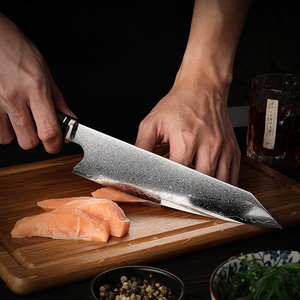 Couteau de chef de cuisine en acier Damas japonais coupe avec manche en bois Vente en gros Personnalisé Premium Qualité OEM ODM Service - Product Image 5