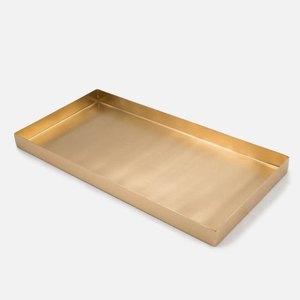 Plateau de service en métal décor de cuisine gâteau aux fruits ferme forme carrée plateau avec poignée en laiton à vendre - Product Image 4