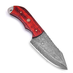 Couteau de chasse artisanal en acier inoxydable à lame fixe avec étui, couteau tactique multifonctionnel portable pour le camping, bord dentelé OEM - Product Image 1