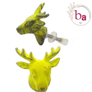 Tiradores y tiradores de animales de Reno de hierro fundido de estilo moderno para armarios de cocina, armarios y baños - Product Image 1