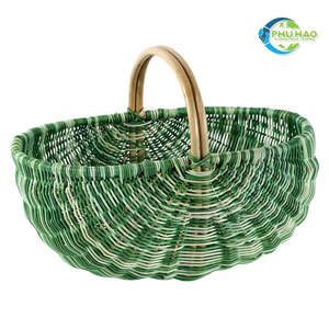 Customizable Natural <b>RATTAN</b> HARVEST BASKET PICNIC BASKET From Vietnam with Handles for Easy Carrying and <b>Storage</b> - Product Image 5