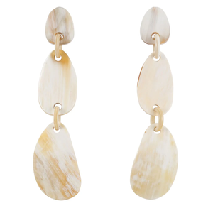 100% naturel et écologique Style sud-africain corne de boeuf lustre boucles d'oreilles bijoux de mode pour femmes avec peau naturelle pour les filles - Product Image 5
