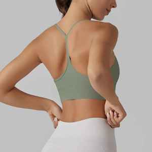 Vêtements de sport pour femmes, soutien-gorge de yoga, bretelles réglables, style sportif, vêtements de sport quotidiens pour les exercices de gymnastique - Product Image 4