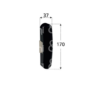 STRIKER ELÉCTRICO PARA MANOS DE PÁNICO Pestillo lateral Pintado negro - Product Image 1