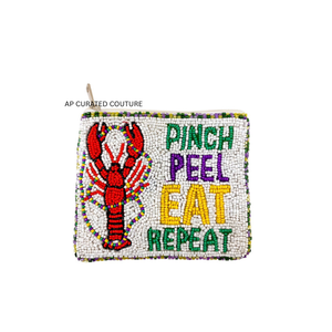 Nouvelle tendance 2026 : Porte-monnaie en coton fait main à thème Derby, orné de perles, pochette organisatrice artisanale en perles de rocaille, pour les saisons festives - Product Image 5