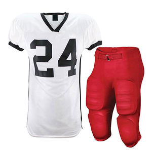 Uniforme de football américain personnalisé de haute qualité 100% polyester à manches courtes disponible en couleurs personnalisées vente en ligne - Product Image 1