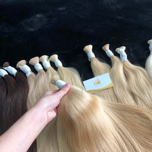 Meilleur prix, extensions de cheveux humains vierges naturels du Vietnam, texture lisse, blond, cheveux en vrac, 100g, de Minh Khang Premium Hair - Product Image 1