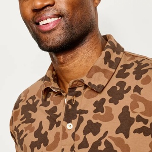 Camuflaje poliéster sublimación diseño Golf manga corta Camiseta tamaño regular verano hombres ropa deportiva personalizada Polo camisa - Product Image 4