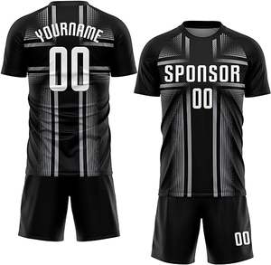 Uniformes de Fútbol Personalizados al por Mayor, 100% Poliéster, de Secado Rápido, Cómodos, para Hombre, Opción de Diseño en Blanco - Product Image 3