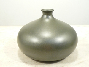 Jarrón redondo decorativo para jardín, maceta de metal redonda con Pátina verde - Product Image 6