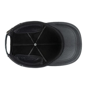 Casquette en cuir de mouton véritable naturel chapeau pour femmes nouveau automne hiver chaud casquettes de Baseball pour hommes ligne blanche marques casquette de Golf - Product Image 2