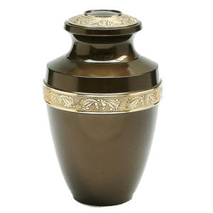 Urna de cremación de latón con esmalte grabado de pájaros voladores, urna de cenizas funerarias de primera calidad - Product Image 6