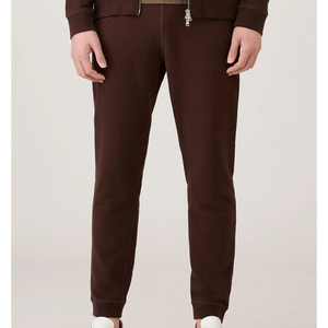 Pantalon de jogging personnalisé en coton uni à imprimé bouffant Pantalon de jogging brodé Baggy surdimensionné en polaire marron pantalon de survêtement pour homme - Product Image 2