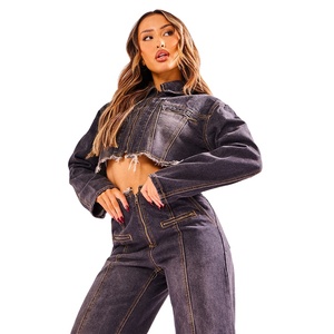 2026 Meilleure Qualité Veste Courte Tricotée Personnalisable OEM pour Femme en Denim Imperméable et Respirant avec Boutons Prix Abordable Personnalisé - Product Image 1