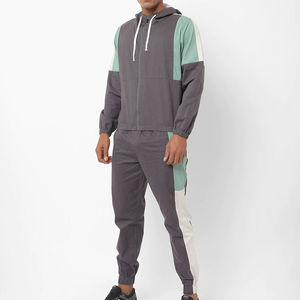 ชุดกีฬาผ้าฝ้าย100% แบบมีฮู้ดสำหรับทั้งชายและหญิงชุดวอร์มกางเกงออกกำลังกายแบบสองชิ้น - Product Image 1