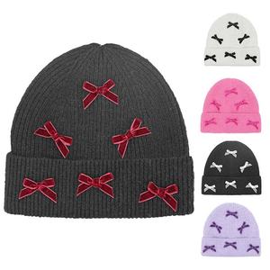 Gorro de Invierno con Lazo Bonito de Fábrica de Vietnam, Gorros con Parche de Logotipo Personalizado para Hombres y Mujeres, Gorros Cálidos al por Mayor - Product Image 1