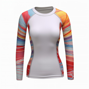OEM 2024 Ropa de gimnasio al por mayor para mujeres Logotipo personalizado MMA Rash Guard con mangas de sublimación Long Rush Guard para nadar - Product Image 5