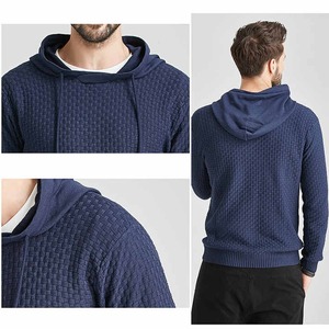Sudadera de algodón 100% para hombre con capucha y bolsillo Sudadera de punto transpirable Diseño de estampado tejido de alta calidad en venta - Product Image 6