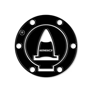 Adesivo in gel 3D per tappo serbatoio moto compatibile con DUCATI MULTISTRADA 1260 Nero - Product Image 1