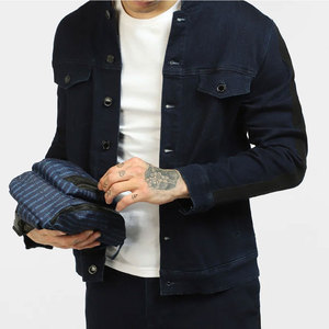 Chaqueta de Mezclilla para Hombre, Color Sólido, Estilo Casual, Moda Urbana 2026, Nueva, Cómoda - Product Image 1