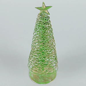 Árbol de Navidad de calidad de lujo Material de hierro Color verde con acabado dorado Diseño elegante Decoración de mesa Árbol de Navidad Buen precio - Product Image 1