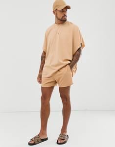 Trending 2025 Streetwear nuevo diseño personalizado de alta calidad camiseta de gran tamaño + conjunto corto de hombre suelto 100% algodón conjunto de manga corta - Product Image 4