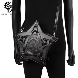 Mochila Gótica de Moda para Mujer con Relieve, Cierre de Cremallera y Patrón de Hilo, Estilo Europeo, de Hombro Único y Bandolera Diagonal - Product Image 5