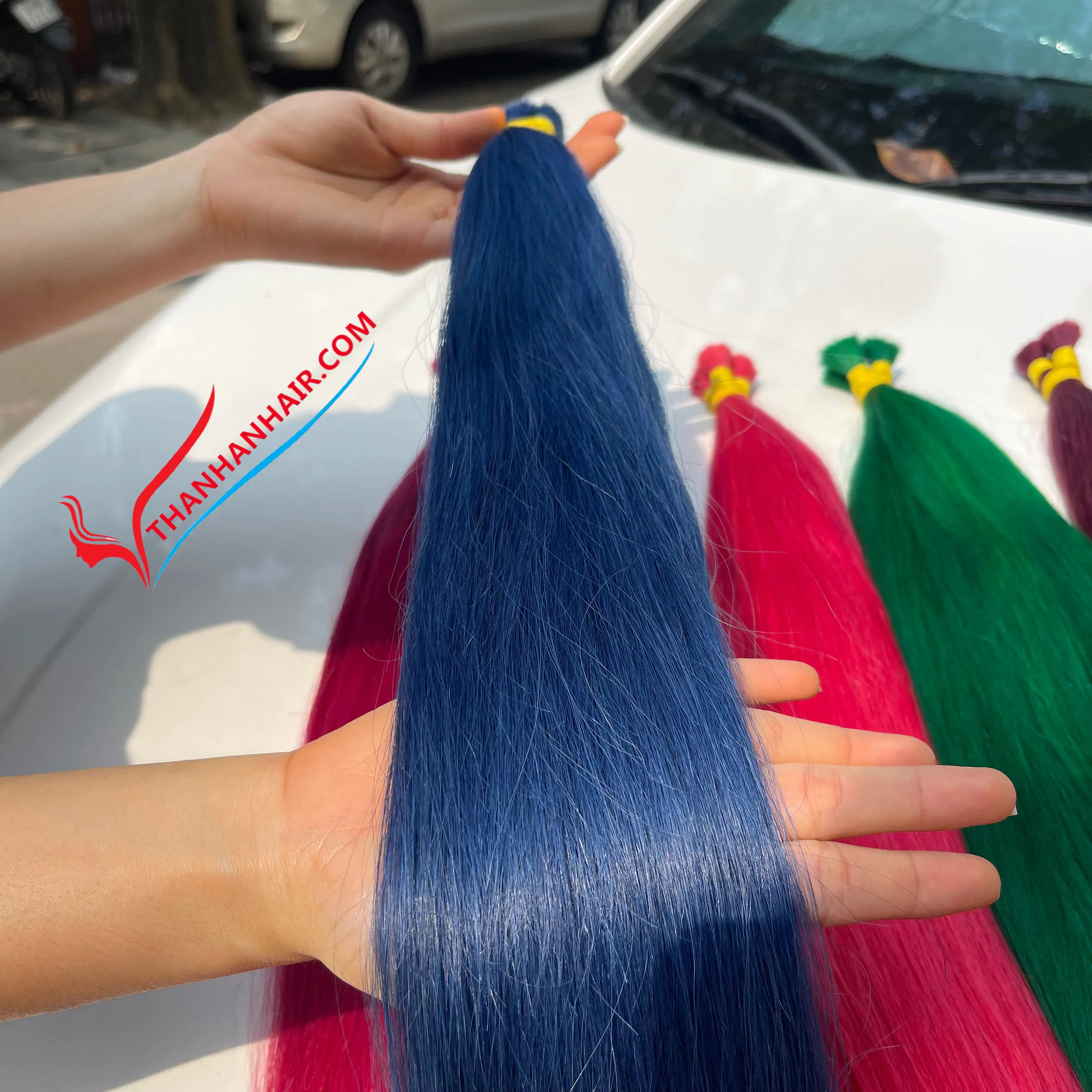 COULEURS SPÉCIALES Modèle T12 Cheveux humains vietnamiens Extensions de couleur de cheveux en vrac SILKY Pas de cheveux enchevêtrés en stock