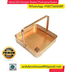 Bán buôn sắt vuông nhà đám cưới trang trí món Quà Vàng giỏ trái cây với xử lý Gấp thiết kế maaz Bộ sưu tập - Product Image 2