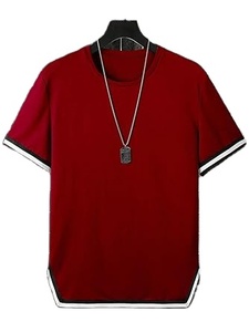 Camiseta de Manga Corta para Hombre, Cuello Redondo, Corte Ajustado, 100% Algodón, Transpirable, Estilo Urbano - Product Image 2