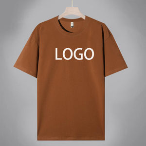 Venta al por mayor 180gsm Drop Shoulder manga corta de gran tamaño 100% algodón pesado Color sólido camiseta en blanco para los hombres - Product Image 1