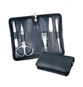 Juego de cortaúñas para pedicura, kit de cuidado de uñas de acero inoxidable para adultos y bebés, 7 unidades, bolsa negra profesional para dedos de los pies, arte personalizado OEM - Product Image 1