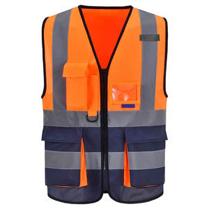 Chaleco reflectante de seguridad para construcción de tráfico blanco/amarillo/naranja ropa de alta visibilidad para trabajadores personalizados con logotipo - Product Image 2