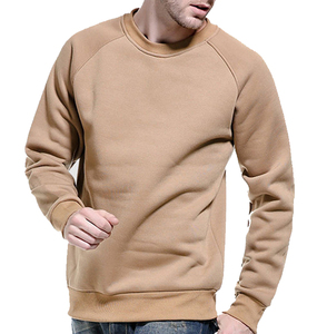 Venta al por mayor 100% poliéster cuello redondo sudaderas personalizado Color sólido bordado y técnicas de cuentas servicio OEM para hombres - Product Image 1