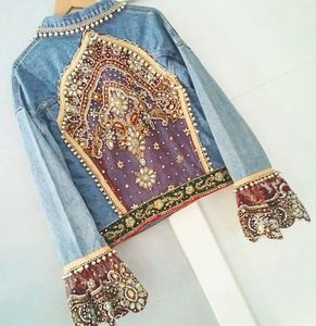 เสื้อแจ็คเก็ตยีนส์โบโฮ Banjara,เสื้อแจ็คเก็ตสำหรับผู้หญิง - Product Image 4