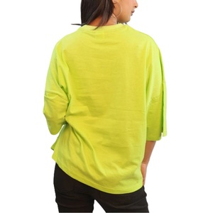Camiseta Informal al por Mayor para Mujer, Talla Grande, Lisa, 100% Algodón, con Logotipo Personalizado Impreso, de Bangladesh - Product Image 2