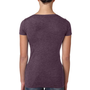 Camiseta azul marino de media manga con cuello redondo suave para mujer - Product Image 6