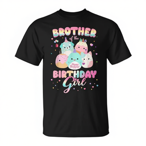 Maglietta Birthday Family Squish Squad per fratelli per celebrazioni di compleanno ed eventi familiari - Product Image 2