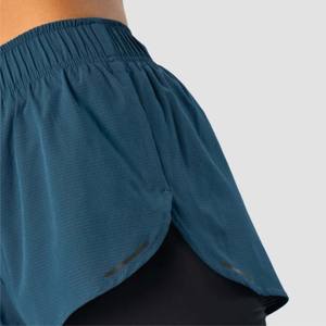 Pantalones cortos de gimnasio 2 en 1 para mujer con forro interior: de apoyo y flexibles, ideales para todo tipo de ejercicio y Deportes - Product Image 4