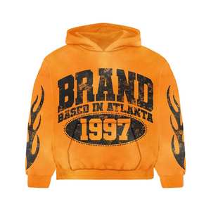Style Hip Hop OEM/ODM Design Fabricant de vêtements personnalisés Couleur orange Sérigraphie Polaire Soft Shell Respirant Hiver - Product Image 1