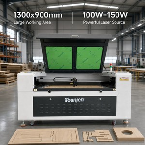 מכונת חיתוך בלייזר CO2 100W 130W 150W 1300x900mm אזור עבודה חריטת לייזר אקריליק עץ MDF Wi-Fi - Product Image 1