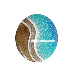 Posavasos de Resina Epoxi Azul Más Vendidos, Posavasos Hechos a Mano para Utensilios de Cocina y Artículos para el Hogar, Venta al por Mayor de Fábrica en Vietnam - Product Image 4